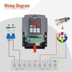 RATTMMOTOR CNC Spindle Motor Kit 2.2KW 220V Water Cooled Spindle Motor Φ80mm ER20 400Hz 24000RPM+2.2KW VFD Drive Inverter 3HP+80mm Spindle Motor Mount Clamp+ER20 Collet+Water Pump for CNC Router