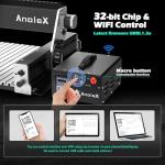 AnoleX CNC Router Machine RX6040 with 1.5KW Air Cooled Spindle, All-Metal XYZ Axis Dual Steel Linear Guides & 1204 Ball Screws for Metal Aluminum Brass Wood Acrylic PCB