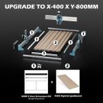 Genmitsu 4080 Aluminum & MDF Hybrid Spoilboard Table for 4040 Reno CNC Router...