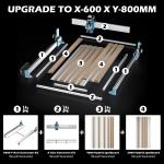 Genmitsu 4080 Aluminum & MDF Hybrid Spoilboard Table for 4040 Reno CNC Router...