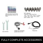 CNC Spindle Motor Kits, 220V 1.5KW CNC Spindle Air Cooled Spindle Motor+220V 1.5KW VFD+Φ65mm CNC Clamp Mount + ER11 Collet Set+ Drill Bits+Wrenches for CNC Router Mahine