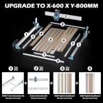 SainSmart Genmitsu 4080 Aluminum & MDF Hybrid Spoilboard Table for 4040 Reno CNC Router Milling Machine, Expand The Work Area to X-400 x Y-800mm (15.7’’ x 31.5’’)