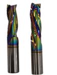router bit set CNC  1/2" shank 3 flutes compression Rainbow and rougher Rainbow
