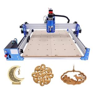 LIAPDG 4040 CNC Machine Kit, 100W CNC Engraving Machine DIY Desktop Wood CNC Router Machine Pro Milling Machine with 42 Two-Phase Stepper Motor 50-1500MM/Min 15.75 x 15.75 x 3.27 Inch Engraving Area
