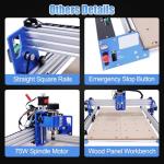 LIAPDG 4040 CNC Machine Kit, 100W CNC Engraving Machine DIY Desktop Wood CNC Router Machine Pro Milling Machine with 42 Two-Phase Stepper Motor 50-1500MM/Min 15.75 x 15.75 x 3.27 Inch Engraving Area