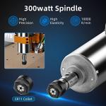 FoxAlien CNC Upgrade Kit 300W DC Spindle Milling Motor for Masuter 4040, Masuter Pro, Masuter 3, 3018-SE V2 CNC Router Engraving Machine with Integrated Control Box Speed Adjustable