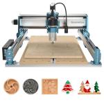 Genmitsu CNC Machine 4040-PRO MAX with 710W Trimmer CNC Router & Linear Rail Driven, 3 Axis Engraving Machine for Wood Metal Acrylic Cutting Milling, GRBL Control, Work Area 400 x 400 x 78mm