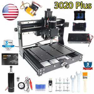 〖USA〗3 Axis DIY CNC Router 3020 Plus 500W Milling Engraver Laser Machine+Offline