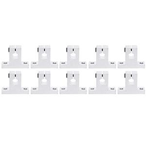 Lysee 3D Printer Parts & Accessories - 10 Pieces of SK10 Linear Bearing Guide Shaft Support CNC Router 3D Printer Part - (Color: Silver)