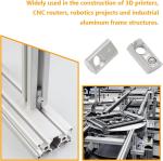 100Pcs M5 Spring T Nuts - Roll-In T Nuts for 3D Printer, CNC Router, 2020 Series