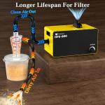 FoxAlien 42mm Diameter Dust Shoe for Masuter Pro, Masuter 4040 + Latest HFS-800 Desktop Dust Collector for CNC Carving