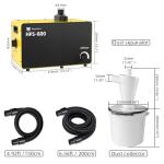 FoxAlien 42mm Diameter Dust Shoe for Masuter Pro, Masuter 4040 + Latest HFS-800 Desktop Dust Collector for CNC Carving