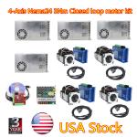 4 Axis Nema24 Closed Loop Motor 3N.m+Driver+USB Mach3 Card+Power Supply CNC Kit