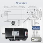 RATTMMOTOR Nema34 12N.m Closed Loop Hybrid Servo Motor Stepper Motor 12nm 1700oz-in 156mm 6A 2 Phase & HSS86 Servo Driver & 3m Wire CNC Controller Kit for CNC Router Engraving Milling Machine