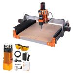 FoxAlien Masuter 3S Closed-loop CNC Router Machine + Class 4 FA40W Engraving Tool Kit for Wood Engraving (10000mW)