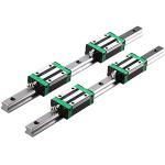 CNCYEAH Linear Guide Rail 2PCS HGR20 1500mm Linear Slide Rail Guide Rail 4PCS HGH20CA Square Block Bearings for DIY CNC Routers Kit Lathes Mills