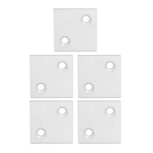 5Pcs Aluminum Profiles End Cover 8080 Double Slot Ends Caps, CNC Router Accessories, High Quality Anodized Aluminum Alloy End Caps for 3D Printer CNC Cutting Machine, Industr (Silver)