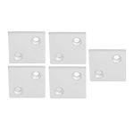 5Pcs Aluminum Profiles End Cover 8080 Double Slot Ends Caps, CNC Router Accessories, High Quality Anodized Aluminum Alloy End Caps for 3D Printer CNC Cutting Machine, Industr (Silver)