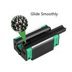 CNCYEAH Linear Guide Rail 2PCS HGR20 1500mm Linear Slide Rail Guide Rail 4PCS HGH20CA Square Block Bearings for DIY CNC Routers Kit Lathes Mills