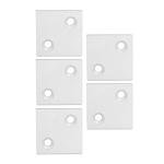 5Pcs Aluminum Profiles End Cover 8080 Double Slot Ends Caps, CNC Router Accessories, High Quality Anodized Aluminum Alloy End Caps for 3D Printer CNC Cutting Machine, Industr (Silver)