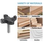 3" Dia 1/2" Shank Router Bit Set Carbide Tip Woodworking Slab CNC Spoilboard