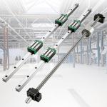 VEVOR Linear Guide Rail, 2Pcs HGR20-1500 mm, Linear Slide Rail Shaft Optical Axis with 1Pcs RM1605-1500 mm Ballscrew, BF12/BK12 Kit, 4 Blocks, Square, Pre-Drilled Holes, for CNC Routers Lathes Mills