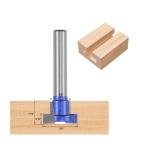 1/4" Shank 5/8" Dia Keyhole Router Bit with 1/2" to 1/4" Router Collet Adapter