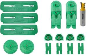 MICROJIG MatchFit CNC Clamping Kit with Dovetail Router Bit for Dovetail Clamps, 14", Dovetail Profile