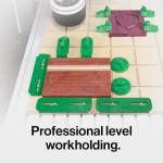 MICROJIG MatchFit CNC Clamping Kit with Dovetail Router Bit for Dovetail Clamps, 14", Dovetail Profile