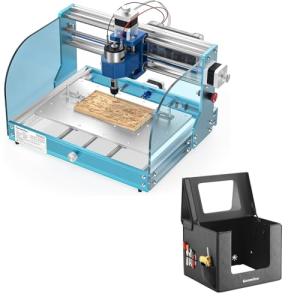 Genmitsu 3018-PROVer V2 CNC Router Machine for Beginner + KABA Fold CNC Enclosure, Noise Reduction, Dustproof, Foldable, with Side Toolbar