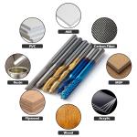 Genmitsu 50pcs Tungsten Carbide End Mill Router Bits, 1/8 Shank CNC Bit Set I...