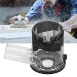 Aluminum Alloy Plunge Router Base with Dust Collection Cover, Adjustable Router Base for Woodworking Trim Router, CNC Machine Dust Extraction Accessory