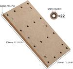 Genmitsu CNC MDF Spoilboard for 3018 CNC Routers, CNC Accessories 30 x 18 x 1.2cm (11-4/5''x 7''x 1/2''), M6 Holes (6mm)+ Genmitsu 10Pcs Nano Blue Coat End Mill CNC Router Bits, 0.8-3mm, 1/8" Shank