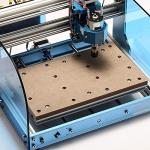 Genmitsu CNC MDF Spoilboard for 3018 CNC Routers, CNC Accessories 30 x 18 x 1.2cm (11-4/5''x 7''x 1/2''), M6 Holes (6mm)+ Genmitsu 10Pcs Nano Blue Coat End Mill CNC Router Bits, 0.8-3mm, 1/8" Shank