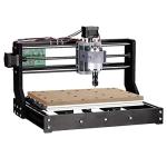 Genmitsu CNC MDF Spoilboard for 3018 CNC Routers, CNC Accessories 30 x 18 x 1.2cm (11-4/5''x 7''x 1/2''), M6 Holes (6mm)+ Genmitsu 10Pcs Nano Blue Coat End Mill CNC Router Bits, 0.8-3mm, 1/8" Shank