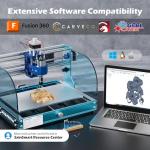 Genmitsu 3018-PROVer V2 CNC Milling Machine, Desktop CNC for Beginner with Limit Switches & Emergency-Stop, Upgraded Z Axis Aluminum Spoilboard, Working Area 284 x 180 x 40mm (11.2 x 7.1 x 1.6 inches)