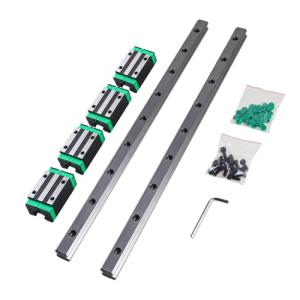 HGR20 HGR15 CNC Square Guide Linear Rail 2PCS Any Length + 4PCS HGH15CA / HGH20CA Slide Block Carriage for CNC Router Engraving(2Rail 4HGH15CA,800mm)