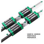 HGR20 HGR15 CNC Square Guide Linear Rail 2PCS Any Length + 4PCS HGH15CA / HGH20CA Slide Block Carriage for CNC Router Engraving(2Rail 4HGH15CA,800mm)