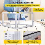 DUERDU Acrylic CNC Enclosure 530 x 453 x 298 mm Desktop Clear Cover Enhanced Protection Dustproof Noise Reduction Compatible 3018 3018-PRO 3018-MX3 3018-PROVer 1810-PRO Engraving Machines/125