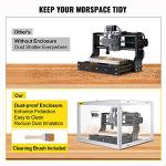 DUERDU Acrylic CNC Enclosure 530 x 453 x 298 mm Desktop Clear Cover Enhanced Protection Dustproof Noise Reduction Compatible 3018 3018-PRO 3018-MX3 3018-PROVer 1810-PRO Engraving Machines/125