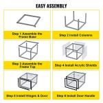 DUERDU Acrylic CNC Enclosure 530 x 453 x 298 mm Desktop Clear Cover Enhanced Protection Dustproof Noise Reduction Compatible 3018 3018-PRO 3018-MX3 3018-PROVer 1810-PRO Engraving Machines/125