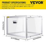 DUERDU Acrylic CNC Enclosure 530 x 453 x 298 mm Desktop Clear Cover Enhanced Protection Dustproof Noise Reduction Compatible 3018 3018-PRO 3018-MX3 3018-PROVer 1810-PRO Engraving Machines/125