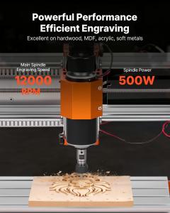 VEVOR 3018-PRO MAX CNC Router Kit – 500W, 3-Axis, 300x180x80mm