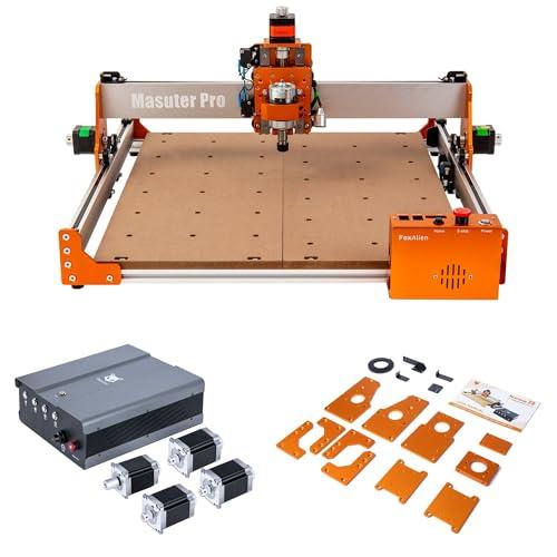 FoxAlien Masuter Pro CNC Router Machine + NEMA23 Stepper Motors Upgrade Kit & Upgraded Aluminum Plates Kit