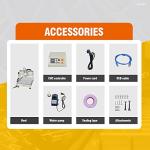 CNC Router Machine Round Rail CNC 3-axis 6040 Desktop Engraving Machine with Emergency Button, 1500W Variable Frequency Spindle, ER11 Nut 6mm Collet for Wood Plastic Acrylic PCB Boards