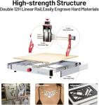 Twotrees TTC450 Ultra CNC Router Desktop CNC Router 465x465mm Large Work Area, 500W Spindle 3.5-inch Touch Screen, All-Metal 3-Axis Engraving Machine for Wood, Acrylic, MDF, Aluminum, Plastic