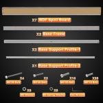 FoxAlien T-slot Hybrid Spoilboard Work Table and aluminum profile base frame Kit for XE-Ultra Core CNC Router Machine (4040)