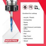 Amana Tool 46286-K Carbide Up Cut Spiral CNC Router Bits for Plastic, Wood 2D/3D Carving 3.6 Deg Tapered Angle Ball Tip 1/8 D x 1/16 R x 1 x 1/4 Shank 3 Flute, Spektra Tool Life Coated