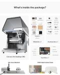 Carvera Air Desktop CNC Machine with 4th Axis and PCB Fabrication Pack, Compact Enclosed Mini CNC Router Mill, Quick Tool Changer Closed-Loop Control, User-Friendly CAM Milling,Cutting, DIY, Crafts