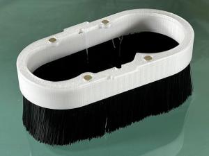 Clear Dust Boot Dust Shoe for CNC Router - Magnetic Split Base - 2.5-inch Lockable Quick Disconnect Vac Hose (Brush Accessory)